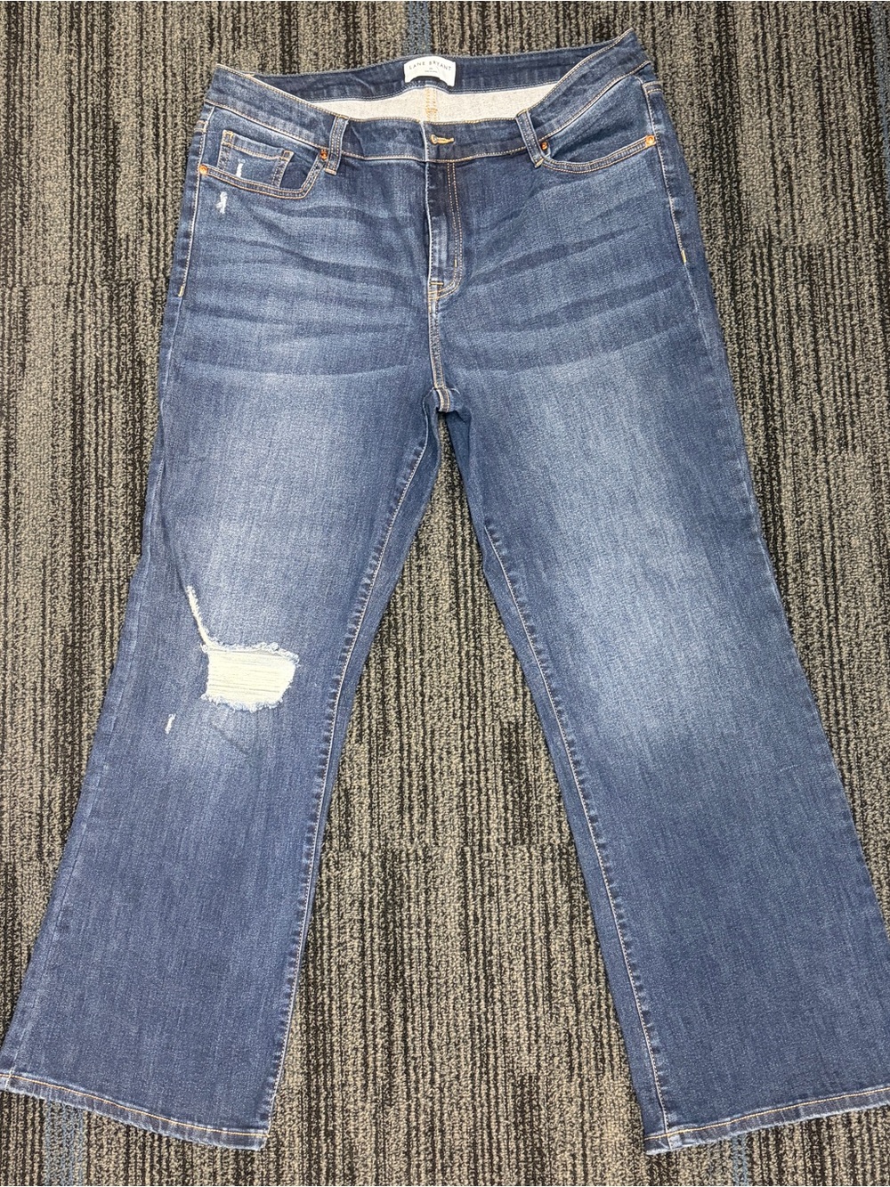 Lane Bryant Plus Distressed Signature Fit Mid-Rise Bootcut Jeans-Size 20